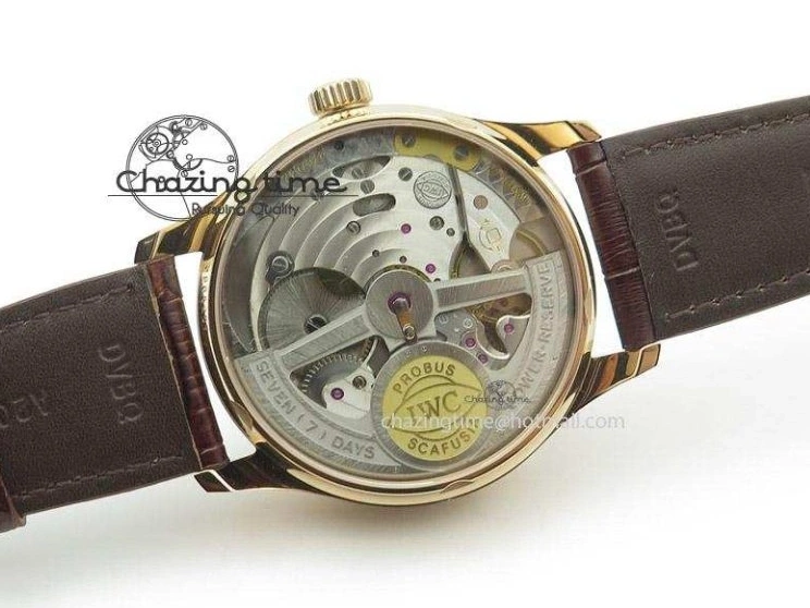 MIROTIME 0505 Portuguese Real PR IW500127 RG ZF 1:1 Best Edition Grey Red Dial On Brown Leather Strap A52010 V AllSeason 7331